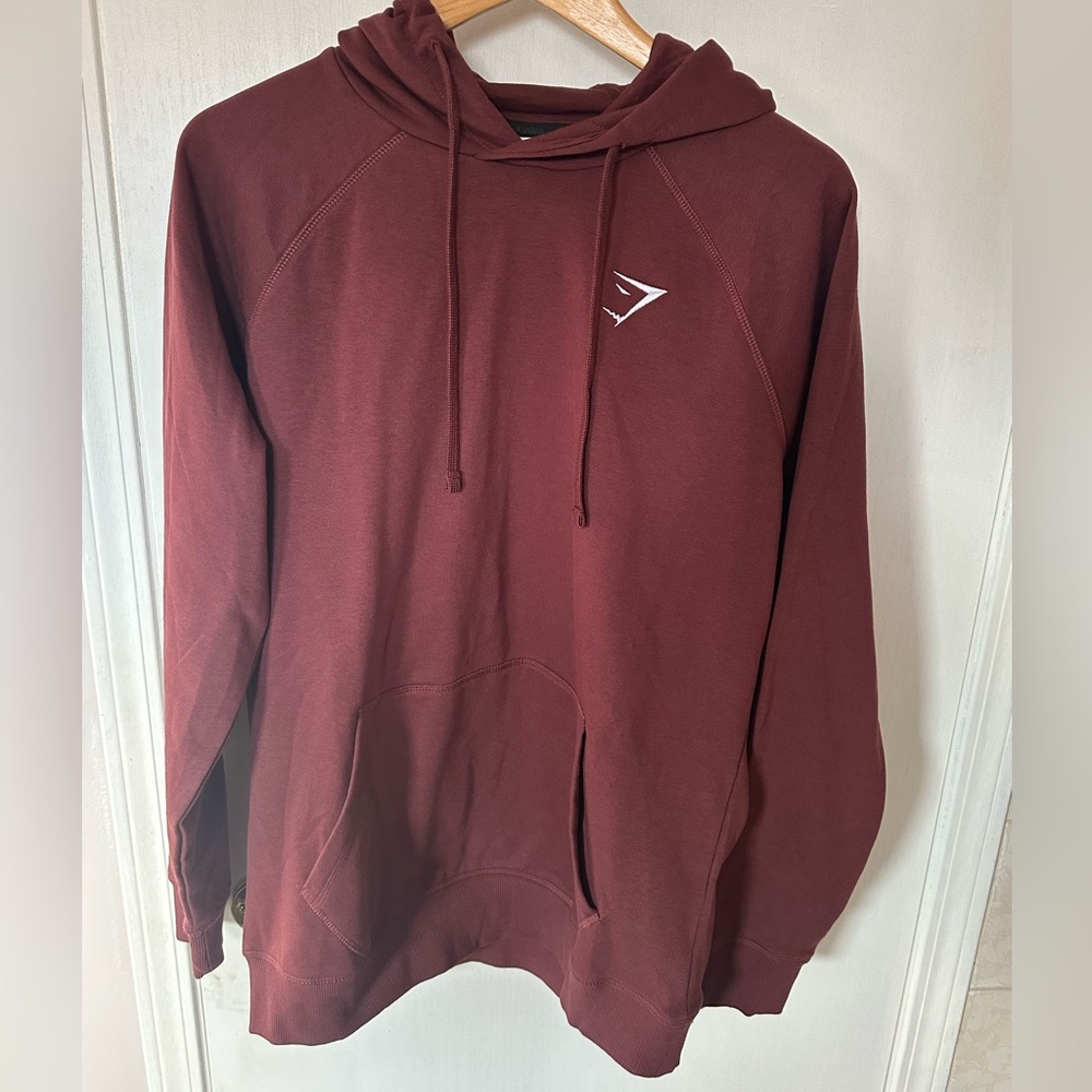 Rare New Gymshark Cherry Brown Soft Fleece Hoodie Men’s Size L